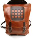 LUSK buffalo leather backpack with Poncho front panel