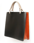 BOX Tote leather tote, side view
