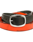 CHICANE English bridle leather belt, buckle detail