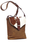 KUURU BAG Brown Cow Hair Flap detail