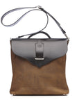 KUURU LG leather shoulder bag in brown, detail