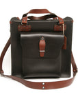 NENJUU Plus leather bag in black, back view