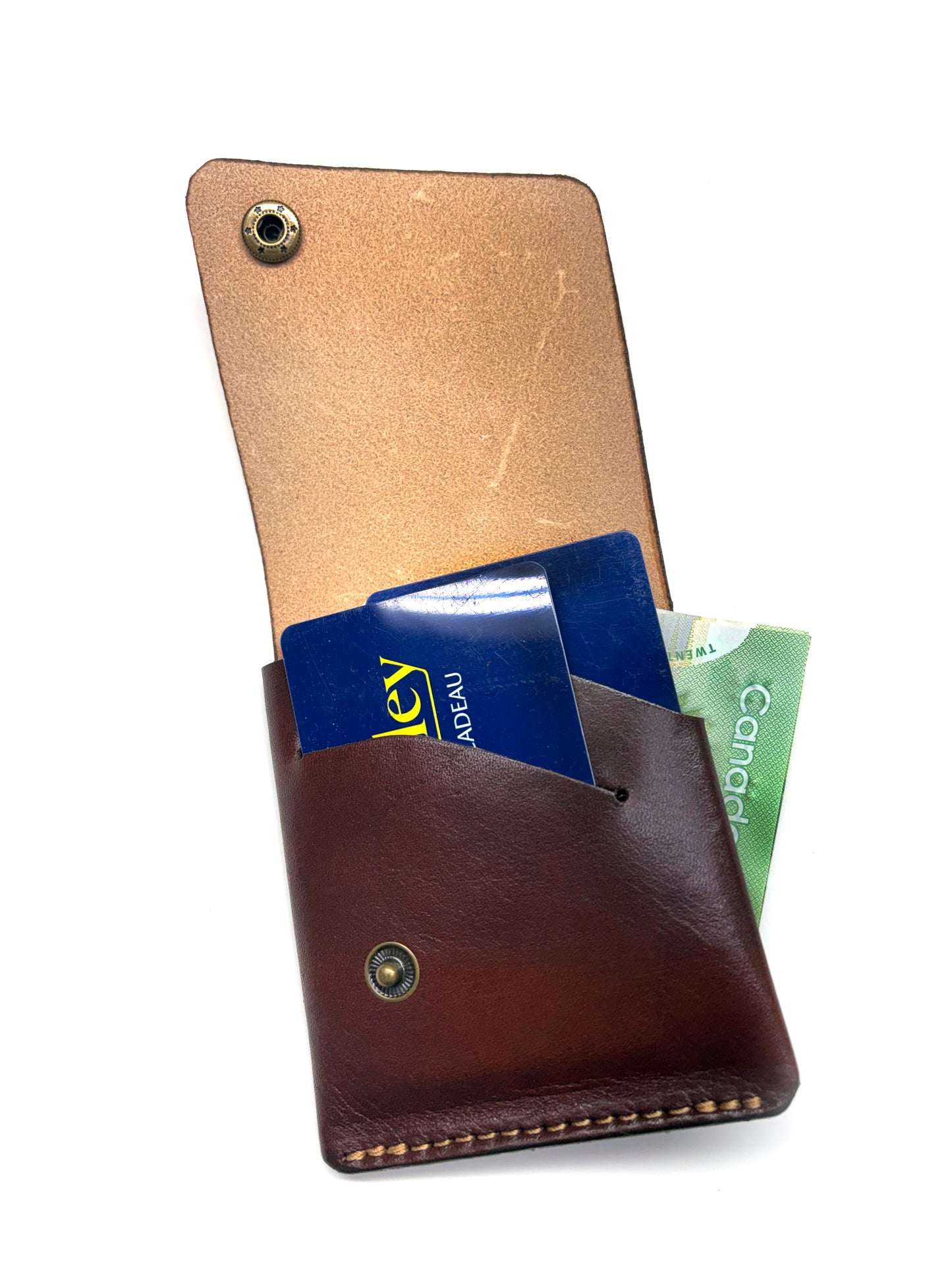 Piegato minimalist wallet tan & navy
