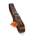 PLAYER English bridle leather belt in dark brown