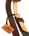 PLAYER English bridle leather belt, detail