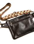 FLAT SLING leather crossbody bag, side view