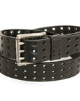 ROLLER Triple Wide English bridle leather belt, laid flat