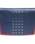 YANAGI wallet LTD edition perforated in vegetable-tanned leather, front view