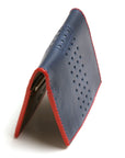 YANAGI wallet LTD edition perforated in vegetable-tanned leather, detail view