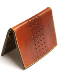 YANAGI wallet LTD edition perforated in vegetable-tanned leather, additional view