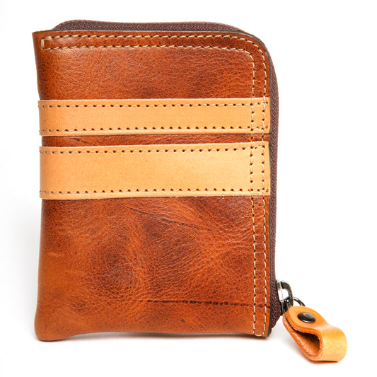 ZIP wallet striped umber&tan
