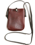 ZOOP mini satchel bag in leather, strap detail
