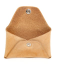 Origami Card case wallet in one-piece leather construction, skived folds, additional view