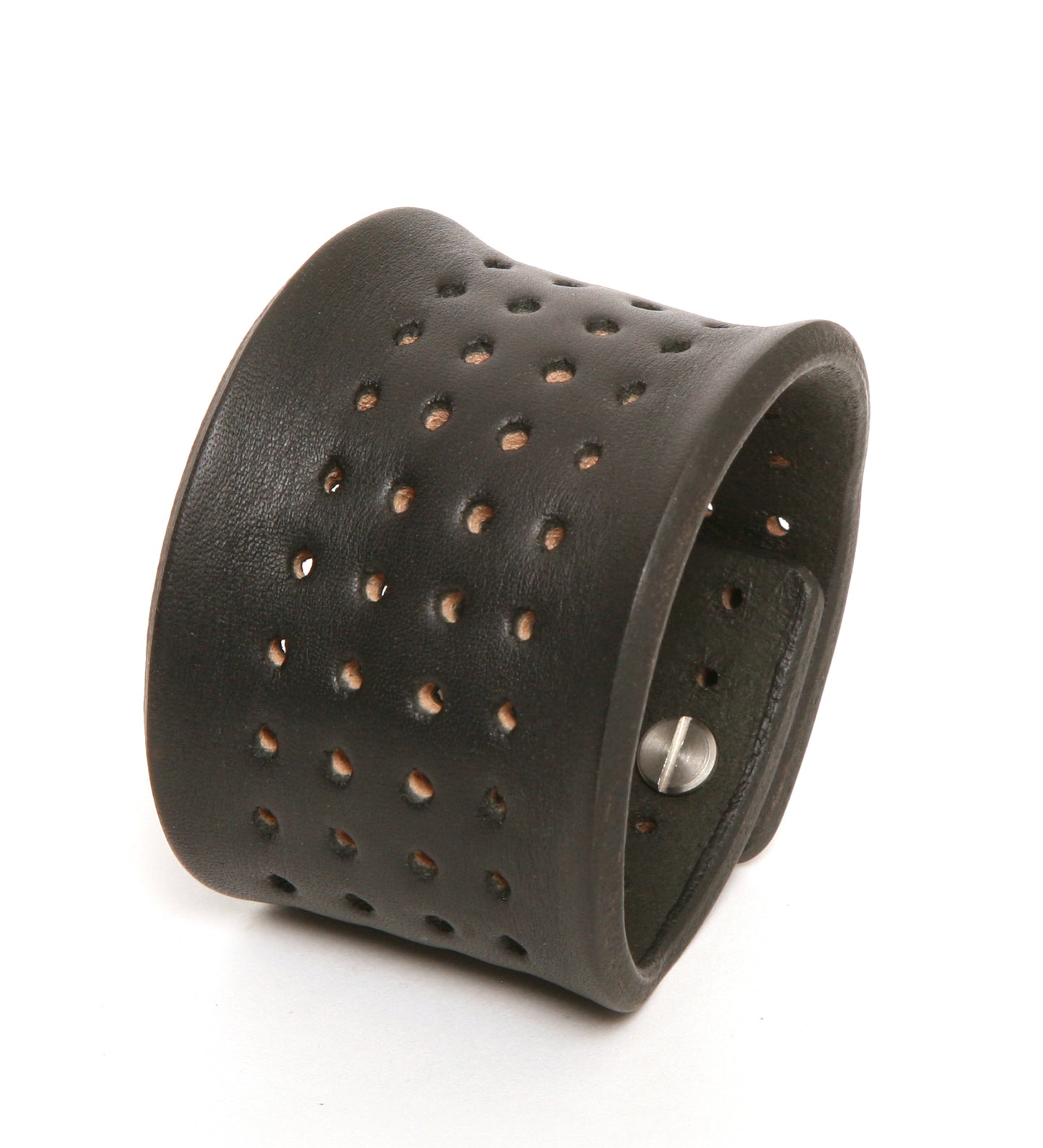 Contour perforated cuff medium brown