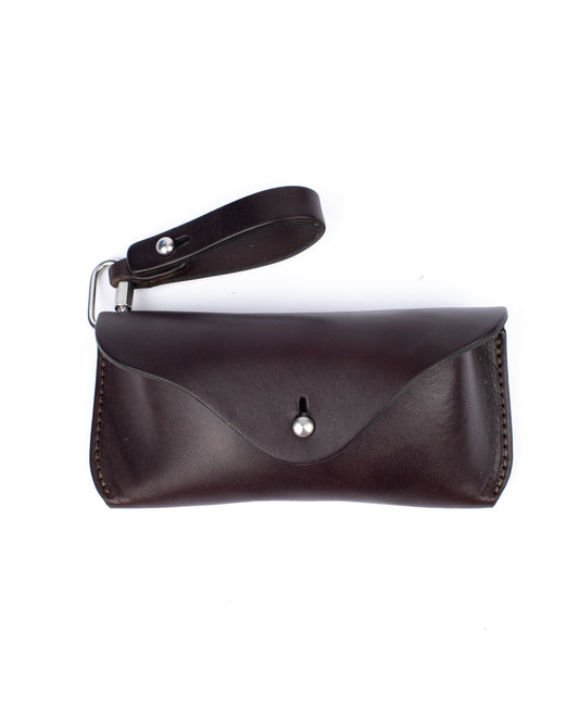 Eyeglass hard case dark brown