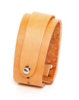 GEMINI leather cuff bracelet in natural