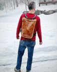 YETI leather sling backpack