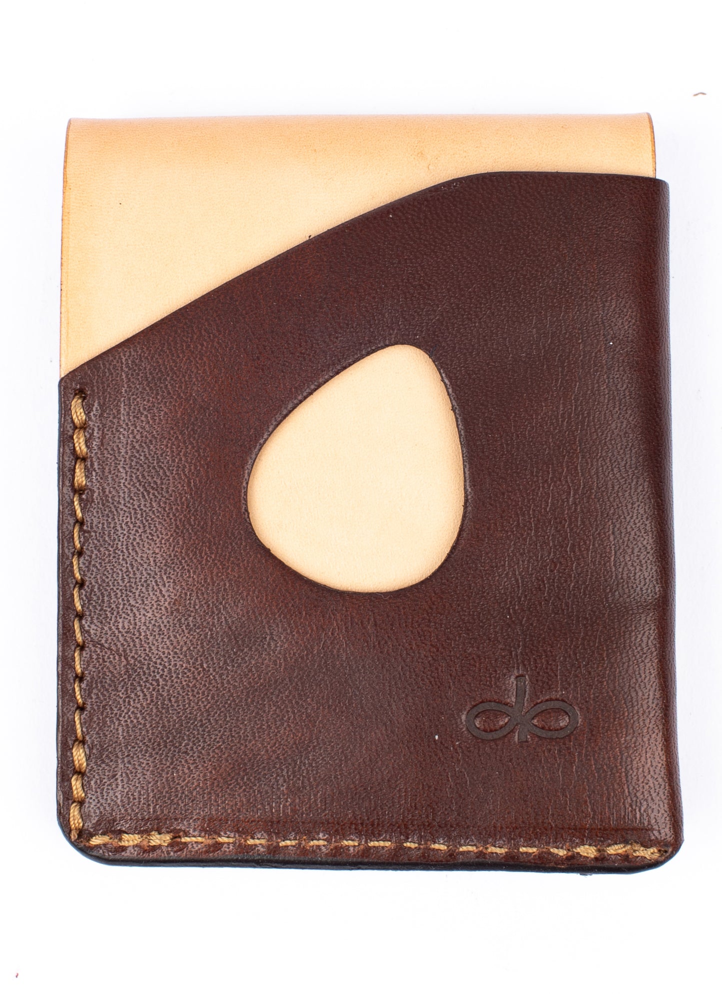 Piegato minimalist wallet natural & medium brown
