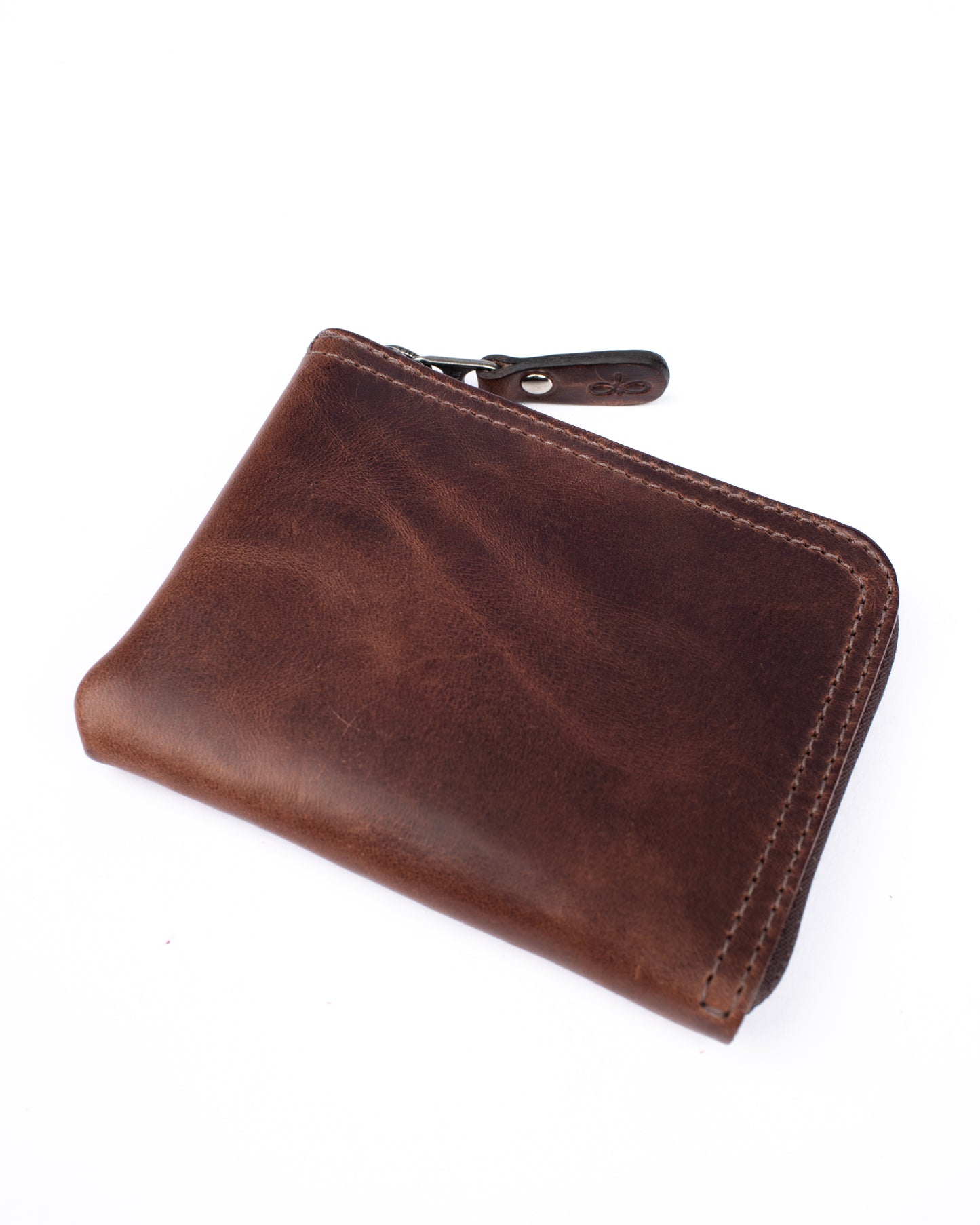 Zip wallet dark brown