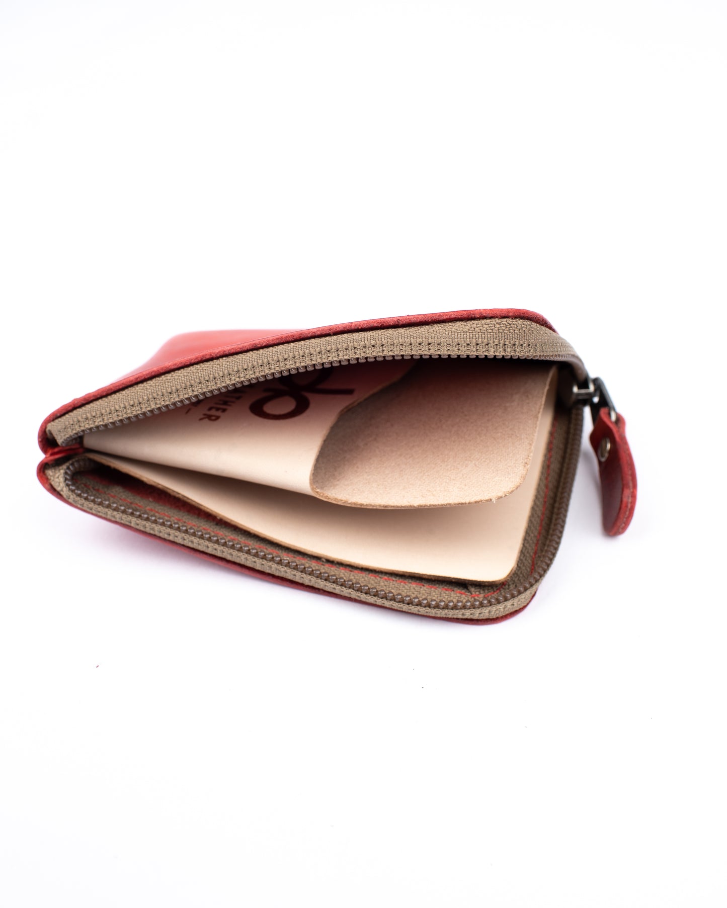 Zip wallet tan brown