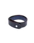 Slim classic leather cuff bracelet, alternate view