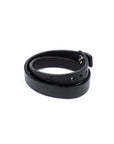 Double wrap cuff in 8oz English bridle leather with stainless-steel hardware, additional view