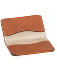 JUNO card case lined wallet in mat-finished pig skin, hot-rolled to a corduroy finish leather, detail view