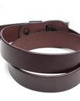 WORKER English bridle leather belt, buckle detail