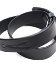 PLAYER English bridle leather belt, buckle detail