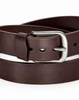 PJ English bridle leather belt in dark brown