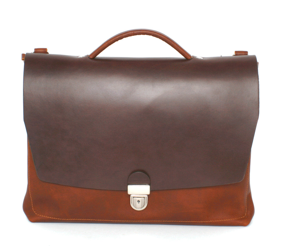 H Satchel 2-Tone Brown