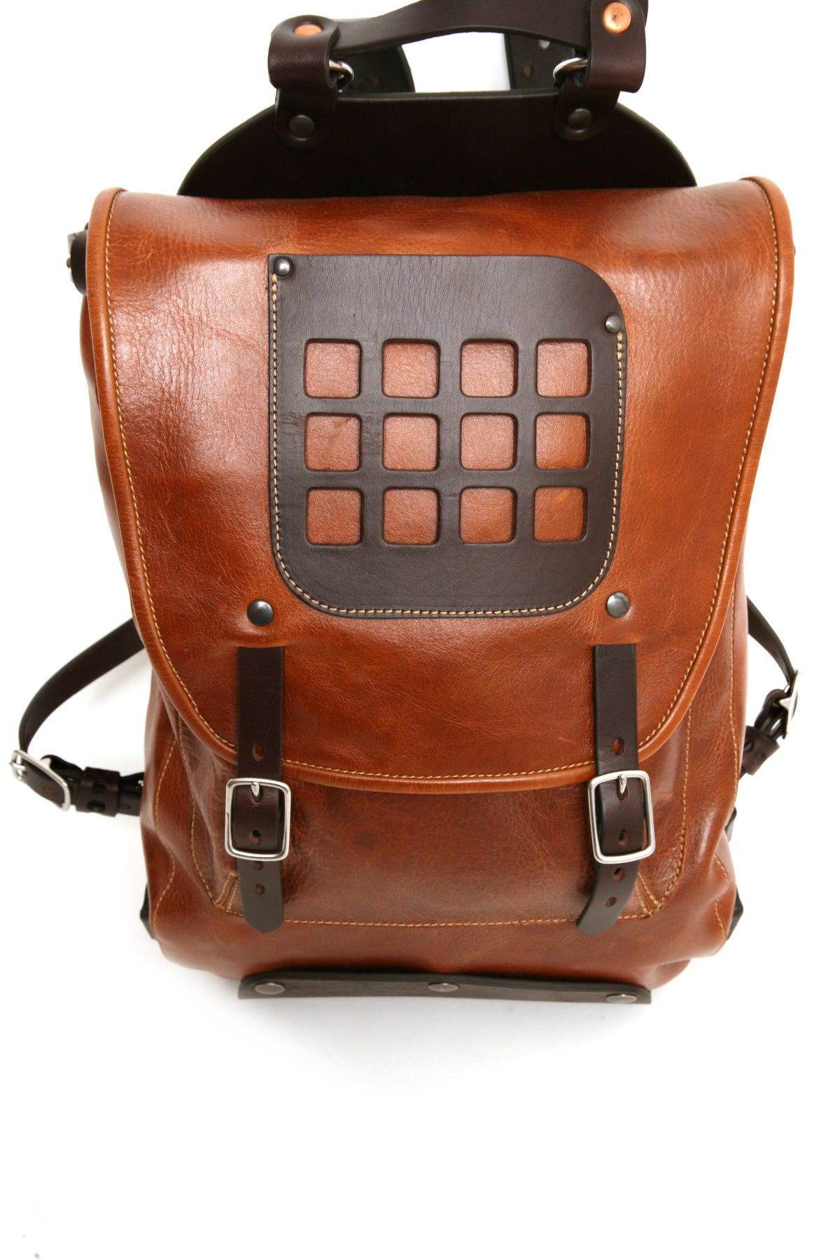 Backpack Poncho vintage brown buffalo