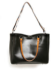 BESSO leather tote bag in black, hanging