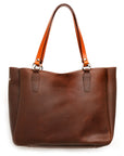 BESSO leather tote in brown