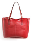 BESSO leather tote in red