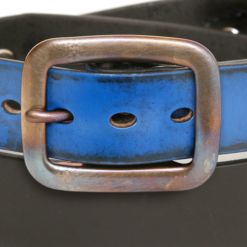 DAKAR Moto Belt in 12oz English bridle leather with stainless-steel hardware, additional view
