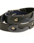 CHICANE Moto English bridle leather belt, buckle detail