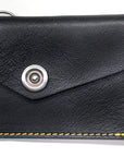 CODA asymmetric wallet in 4oz leather, front view