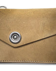 CODA asymmetric wallet in 4oz leather with stainless-steel hardware, additional view