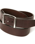 CONWAY English bridle leather belt, buckle detail