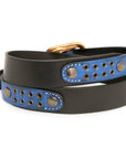 DAKAR Moto English bridle leather belt, laid flat