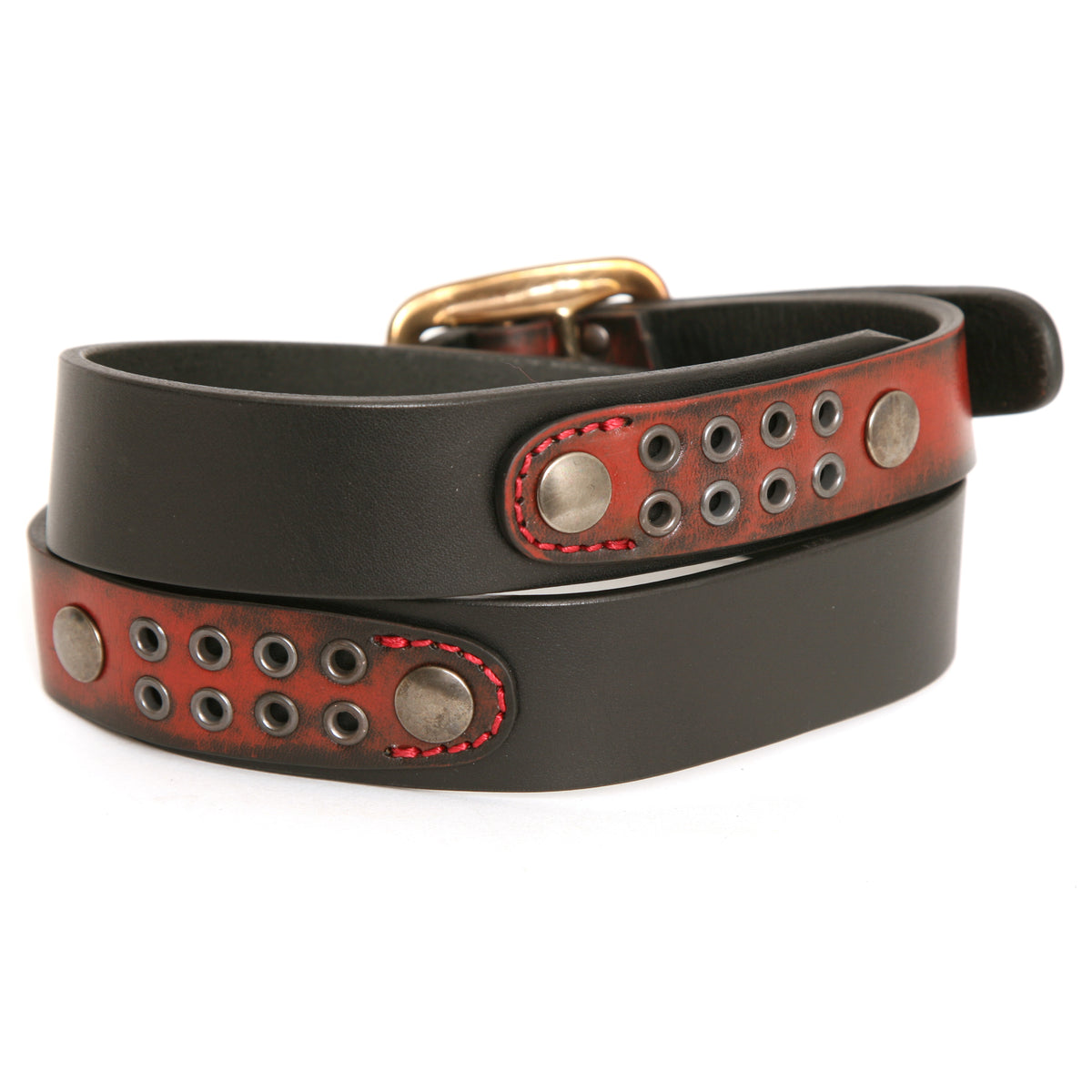 DAKAR Moto Belt in 12oz English bridle leather with stainless-steel hardware, additional view (photo 2)