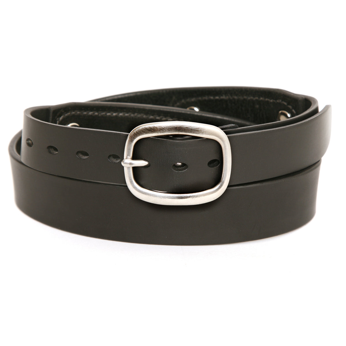 DAKAR Belt in English bridle leather with stainless-steel hardware, additional view (photo 2)
