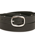 DAKAR English bridle leather belt in black