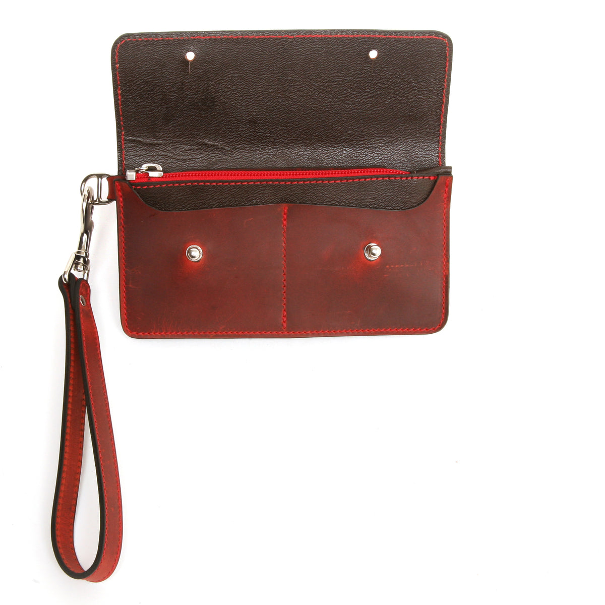 Dawn wallet in crazy horse leather, interior card slots