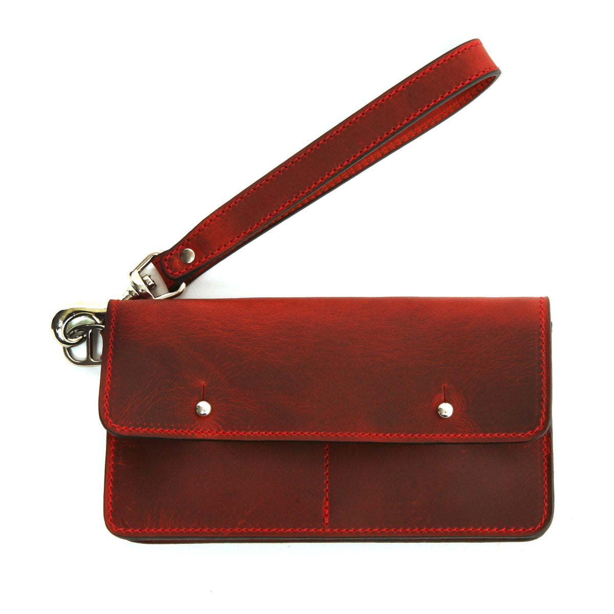 Dawn wallet in crazy horse leather, front view