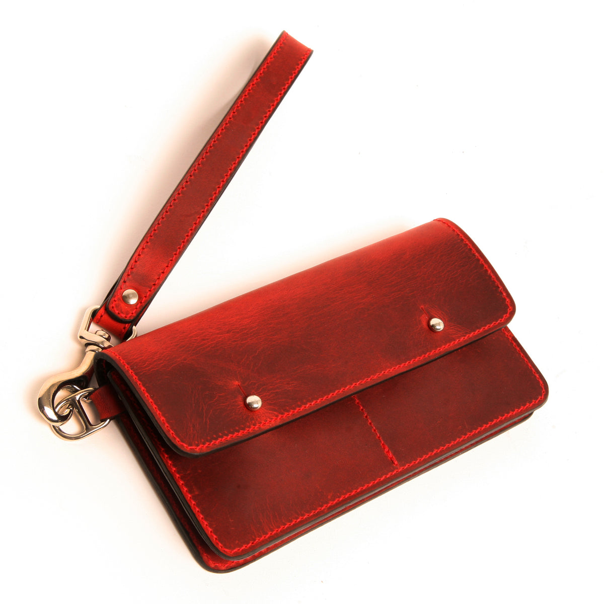 Dawn wallet in crazy horse leather, back view