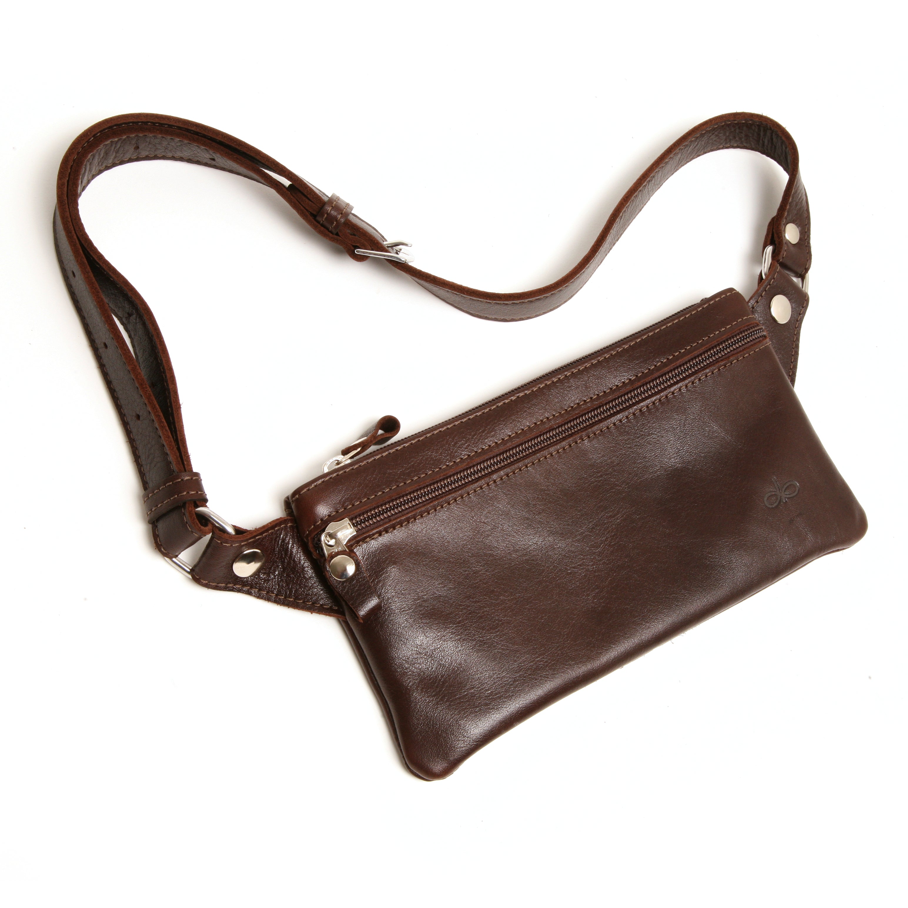 Flat leather crossbody bag hotsell