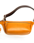 FOURNIER Medio leather sling bag in yellow