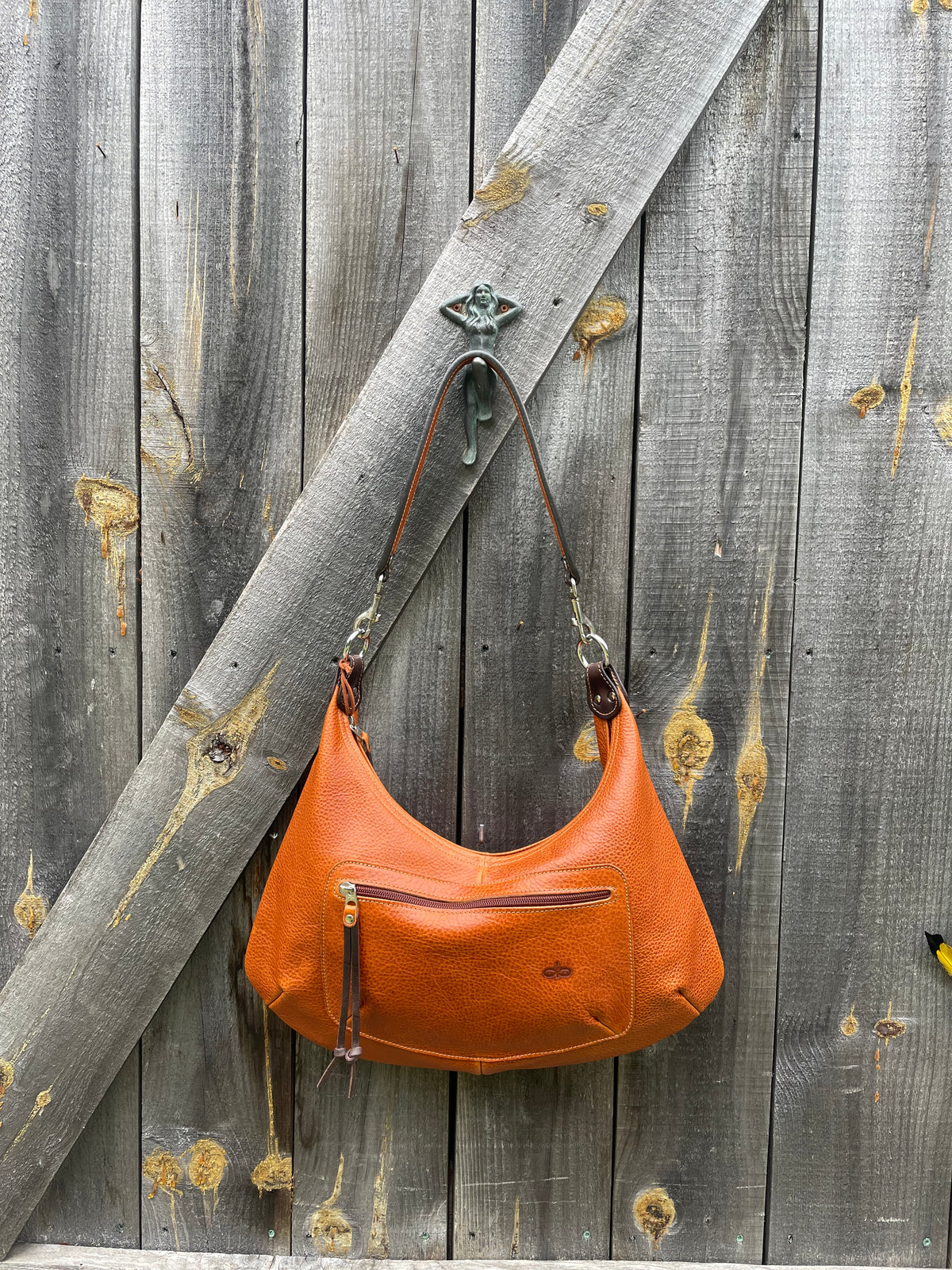 TODD leather hobo bag, detail